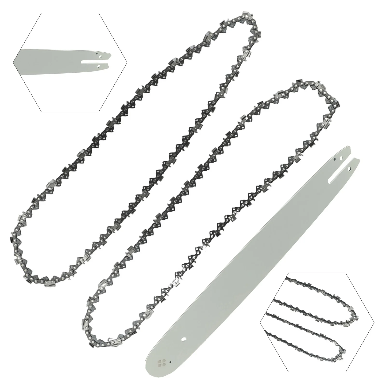 Gardening Tools Guide - 18-Zoll-Kettensägenführungsstange Säge Kettenantrieb Link Kettensägeblatt für