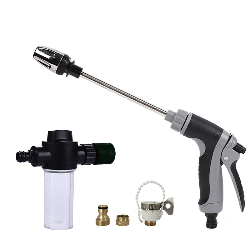 Gardening Tools Types - NEUE Hochdruck-Langstiel-Autowaschpistole, Haushalts-Autowaschwerkzeug, Metall-Verlängerungsstange, Gummibeschichtung, Gartenwerkzeug
