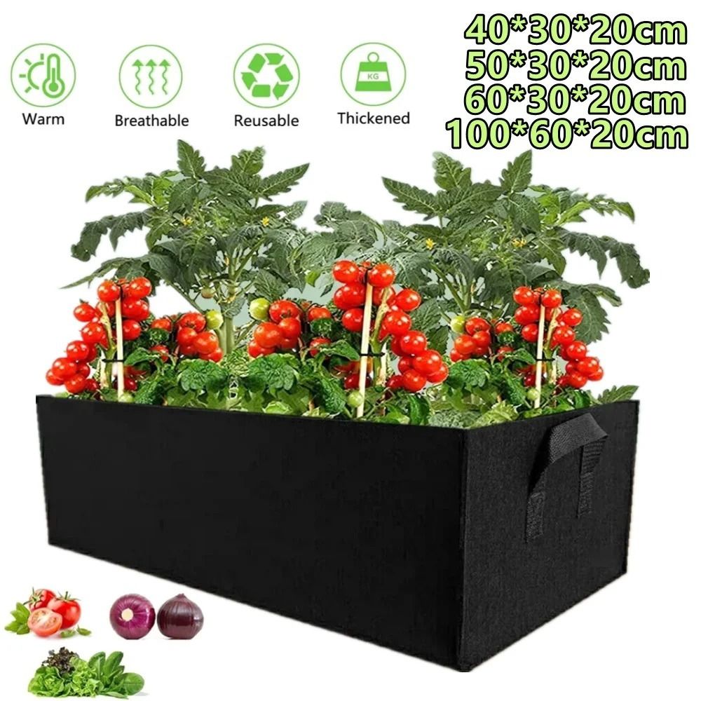Gardening Tools Quality - Hochwertige Filz-Gartenpflanzsäcke mit Griffen, Mehrzweck-Pflanzbeutel in