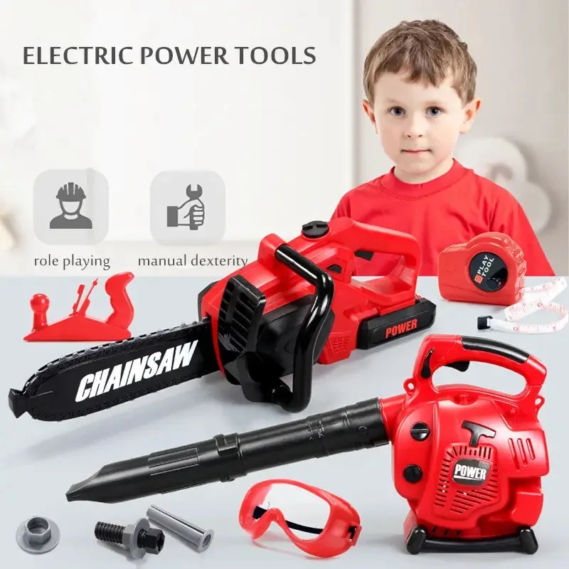 Gardening Tools For 3 Year Old - Große elektronische Kinderspielzeug-Kettensäge, Spielwerkzeuge für Kinder,