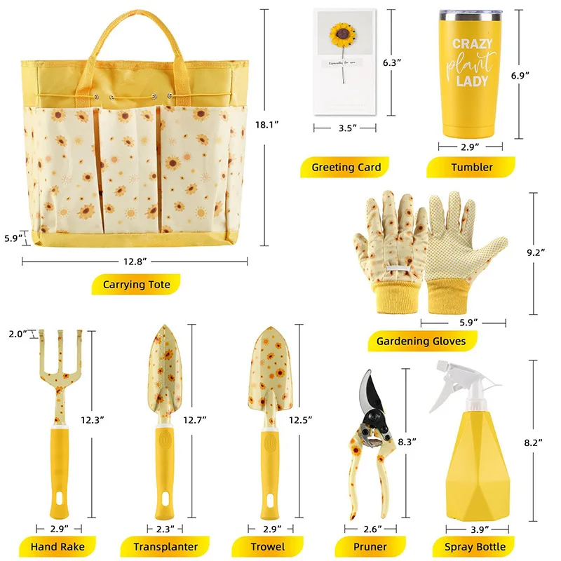 Gardening Tools Gift Set - Langlebiges Gartenwerkzeug-Set für Damen, Niedliches Garten-Geschenkset,