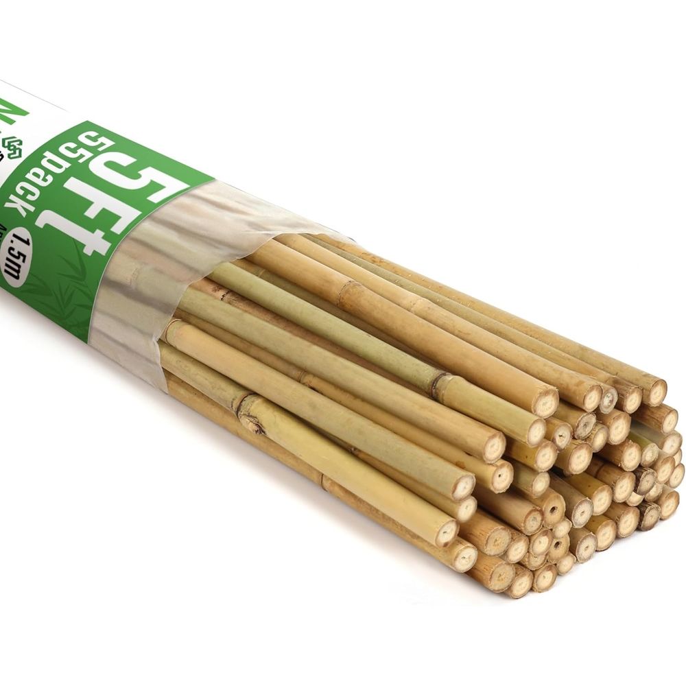 Plant Support Stake - Set mit 55 Bambus-Pflanzenstäben - 146