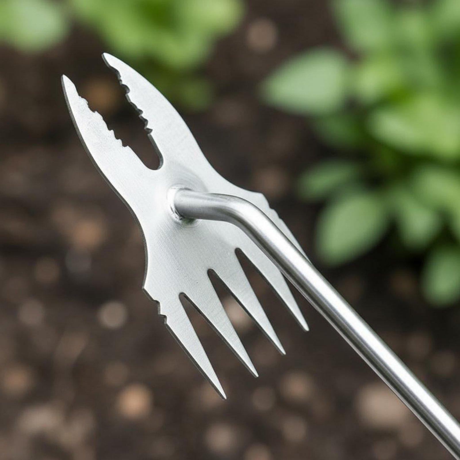 Gardening Hand Tools Yard - Edelstahl-Wurzelwurzelentferner für die Bodenbearbeitung, Gartenjäter-Werkzeug, einfach