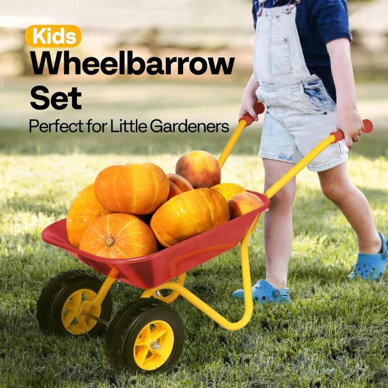Kinder-Schubkarre mit Gartenwe – Gardening Tools Gift Set Bewertung und Preis