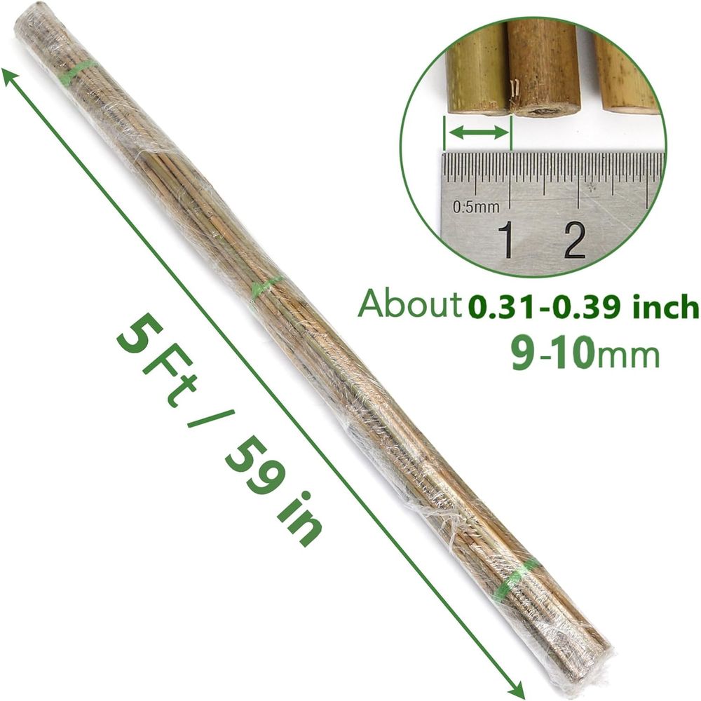 Set mit 55 Bambus-Pflanzenstäb – Plant Support Stake Bewertung und Preis